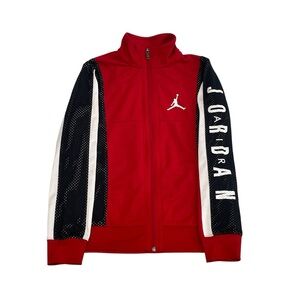 Jordan Boys Tricot Track Jacket Full Zip Long Sleeve Nike size Large